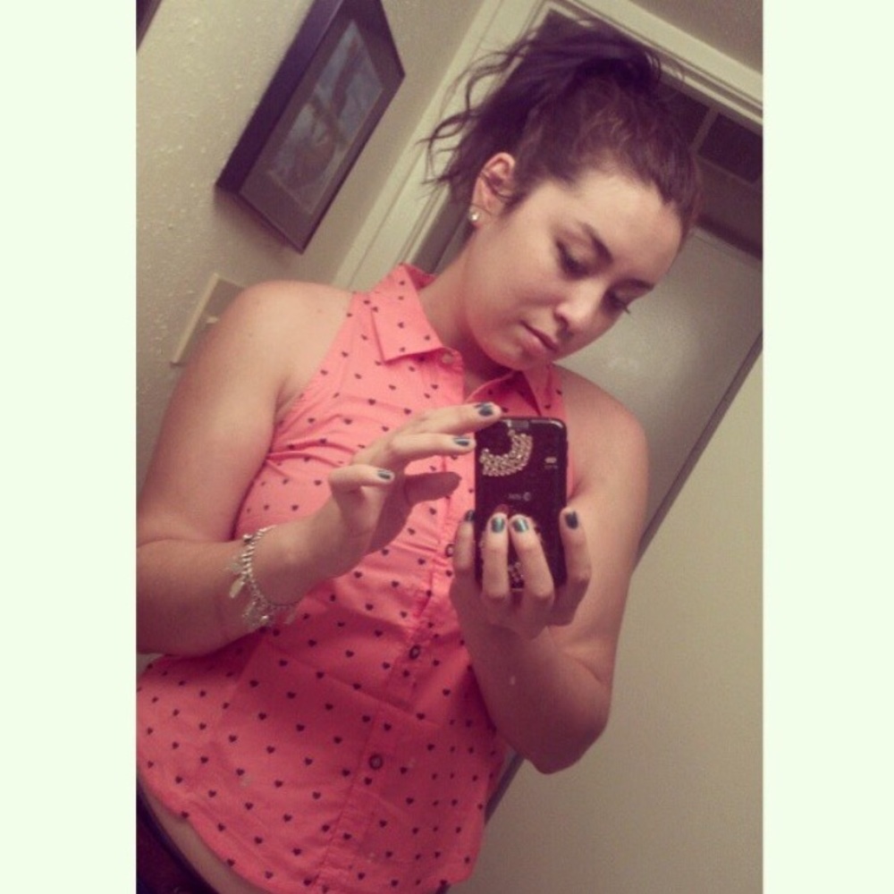 Pink Vans Top with Heart Pattern